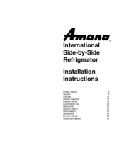 Amana sbde520tw Installation Instructions Manual