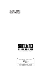 Matrix Simado GDT11 System Manual