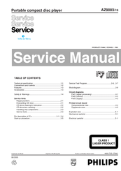 Philips AZ9003/19 Service Manual