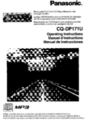 Panasonic CQ-DP171U Operating Instructions Manual