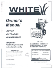 White 31AE9B6G590 Owner's Manual