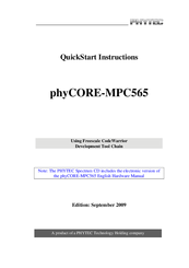 Phytec phyCORE-MPC565 Quick Start Instructions