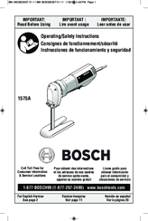 Bosch 1575A Operating/Safety Instructions Manual