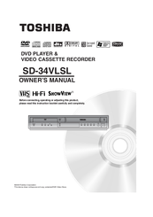Toshiba SD-34VLSL Owner's Manual