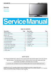 Aoc LE32A3330/61 Service Manual