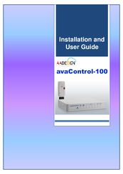 Avadesign avaControl-100 Installation And User Manual