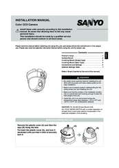 Sanyo VCC-9500 Installation Manual