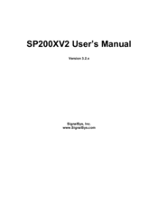 SignalSys SP200XV2 User Manual