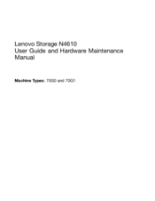 Lenovo Storage N4610 User Manual And Hardware Maintenance Manual