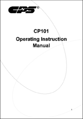 CPS CP101 Operating Instructions Manual