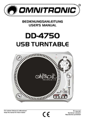 Omnitronic DD-4750 User Manual