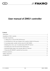 fakro ZWG1 User Manual