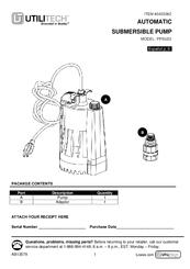 Utilitech PPSU33 Manuals | ManualsLib
