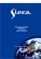 Siera SDR 8016 User Manual