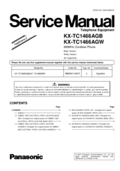 Panasonic KX-TC1466AGW Service Manual