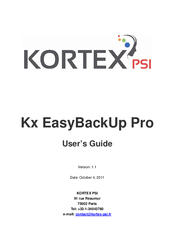Kortex KX EasyBackUp Pro User Manual