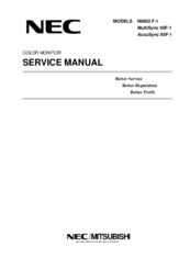 NEC AccuSync 95F-1 Service Manual