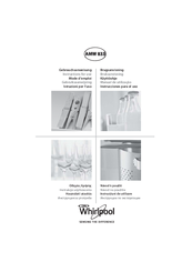 Whirlpool AMW 833 Instructions For Use Manual