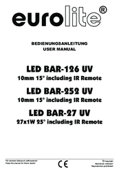EuroLite LED BAR-27 UV User Manual