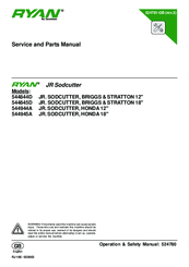 RYAN JR Sodcutter 544844D Service And Parts Manual