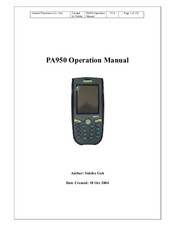 Unitech PA950 Operation Manual