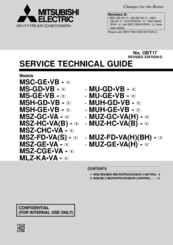 Mitsubishi Electric MSZ-CGE-VA Service Technical Manual