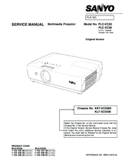 Sanyo XC50 - PLC XGA LCD Projector Service Manual