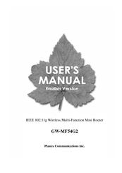 Planex GW-MF54G2 Manuals | ManualsLib