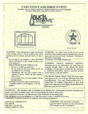 BuckMaster CVF200A Owner's Operation And Installation Manual