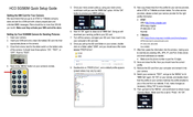 HCO SG580M Quick Setup Manual