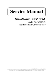 ViewSonic PJ513D-1 Service Manual