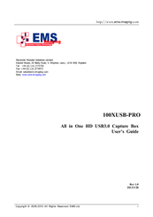 EMS VC100XUSB-PRO User Manual