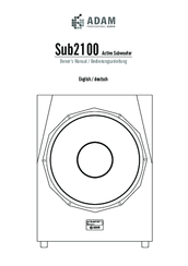 Adam Sub2100 Owner's Manual