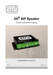 2N 914490E SIP Speaker Installation Manual