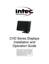Intec CVD500LCD Installation And Operation Manual