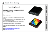 Arcade Retro Gaming MCC-216 Operating Manual