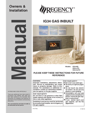 Regency Fireplace Products IG34-LPG Owners & Installation