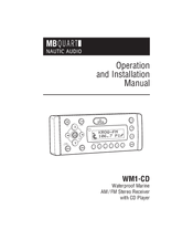 MB QUART WM1-CD Operation And Installation Manual