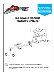 LifeSpan R-1 Owner's Manual