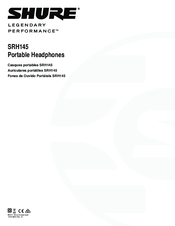 Shure Legendary Performance SRH145 User Manual