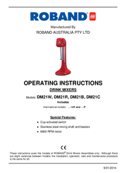roband DM21C Operating Instructions Manual