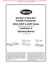 Hatco UGFF Series Installation & Operating Manual