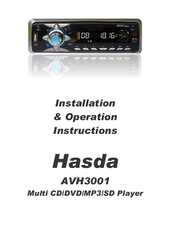 Cruising Electronics Hasda AVH3001 Operation Manual