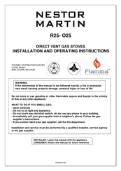 NESTOR MARTIN R25-O25 Operating Instructions Manual