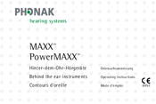 Phonak MAXX Operating Instructions Manual