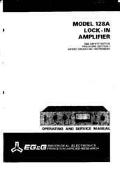 EG&G 128A Operating And Service Manual