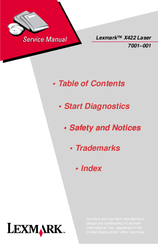 Lexmar X422 Laser Service Manual