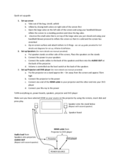 Smart Digital HandiTheatre Quick Setup Manual