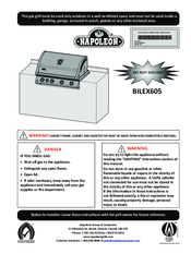 Napoleon BILEX605 Installation Instructions Manual