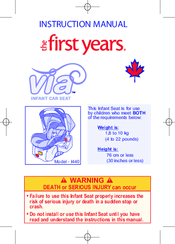 The First Years VIA 1440 Instruction Manual